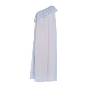 Jucca NWT One Shoulder Ruffle Maxi Dress in Sky Blue Size IT 44/US 10